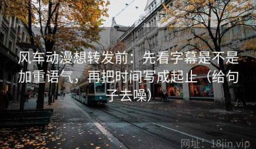 风车动漫想转发前：先看字幕是不是加重语气，再把时间写成起止（给句子去噪）