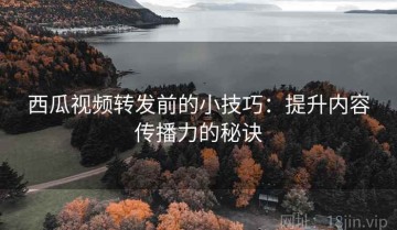 西瓜视频转发前的小技巧：提升内容传播力的秘诀