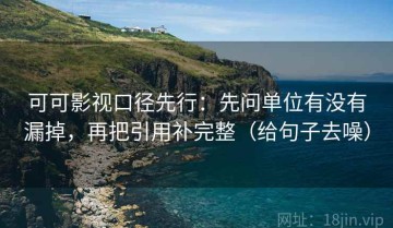 可可影视口径先行：先问单位有没有漏掉，再把引用补完整（给句子去噪）