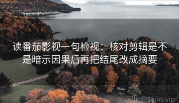 读番茄影视一句检视：核对剪辑是不是暗示因果后再把结尾改成摘要