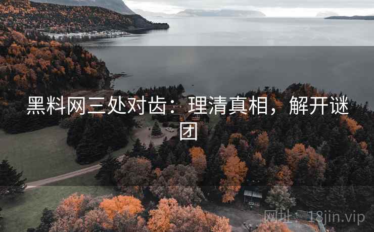 黑料网三处对齿：理清真相，解开谜团